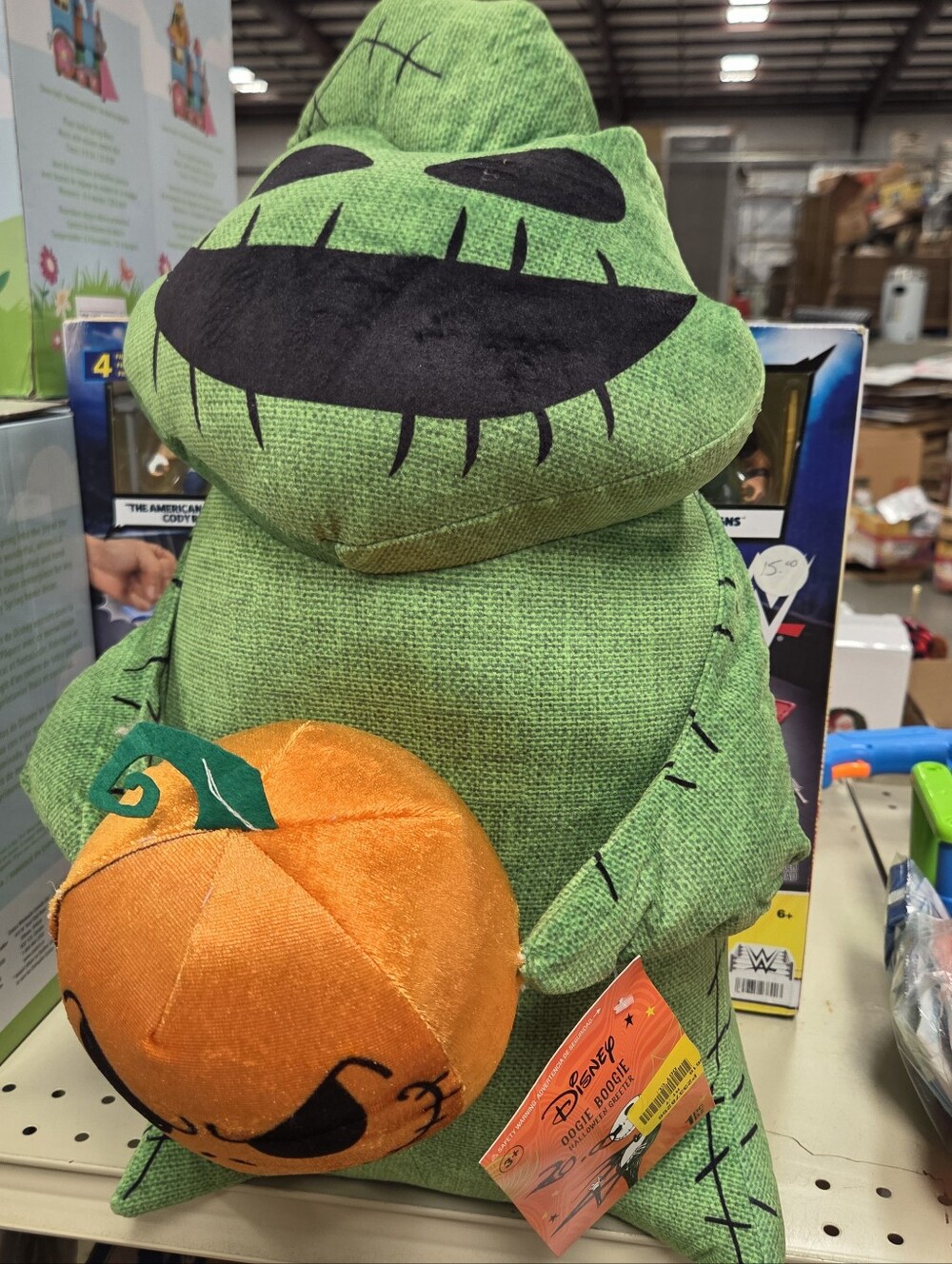 Disney Oogie Boogie Plush with Pumpkin - Green